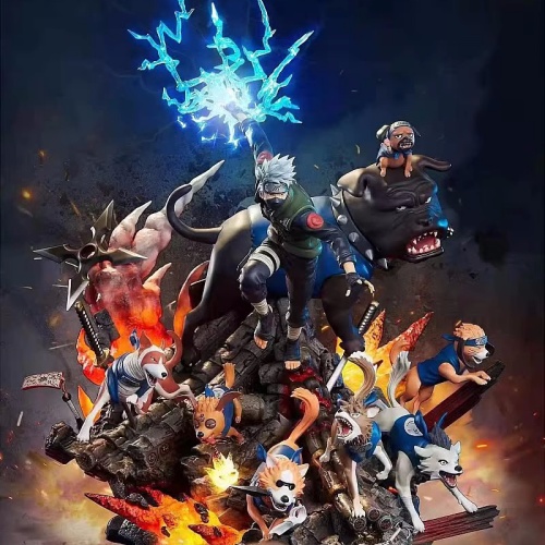 【现货】皮乐中国  TES 卡卡西 八犬 手办雕像